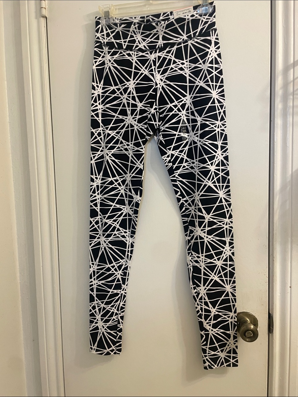 City Streets Black & White Web-Print Kids Leggings
